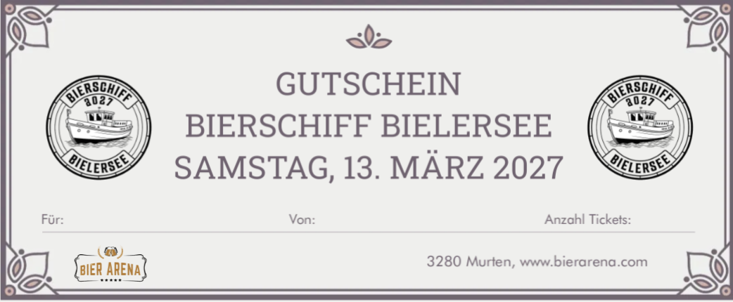 Gutschein Bier Schiff Bielersee 2027