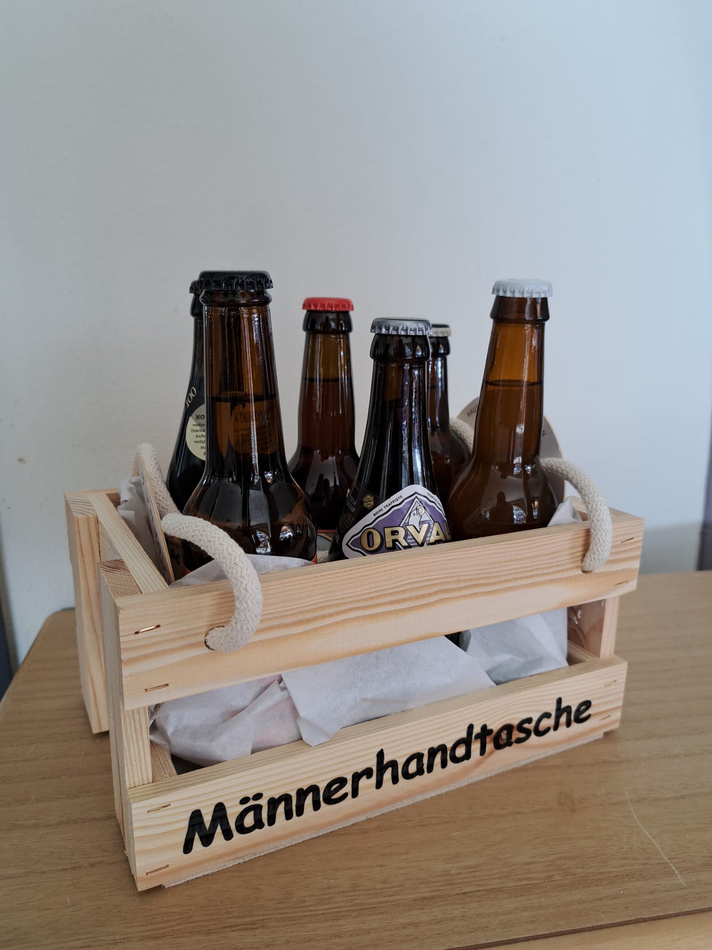 Handtasche für Männer Holzkiste (kein Versand)