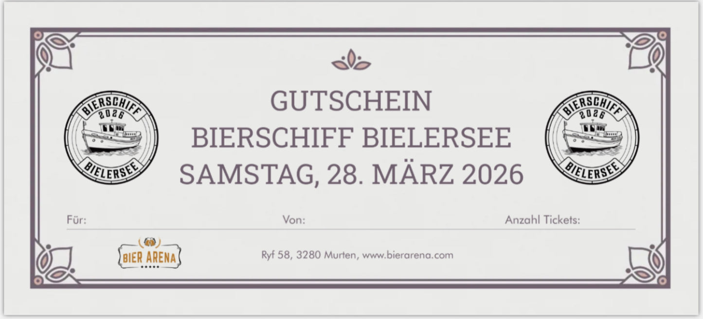 Gutschein Bier Schiff 2026